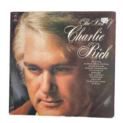 Charlie Rich - The Best Of Charlie Rich 33 RPM Vinyl LP Record, 1972, Country - Image 1 of 4