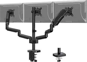 MOUNT PRO Triple Monitor Desk Mount Articulating Gas Spring Arm 3 Screens 13-27” - Picture 1 of 8
