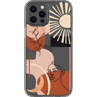 Modern Line Art Collage Clear Phone Case For iPhone and Galaxy - Image 1 of 4