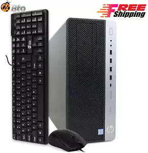 HP G4 Desktop Tower Intel Core i7-8700 8GB DDR4 256GB SSD Windows 11 Computer PC - Picture 1 of 7