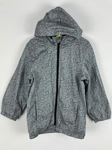 Gap Kids Windbreaker Jacket Size XS 4/5 Gray Long Sleeve Full Zip Hooded Lined - Picture 1 of 9