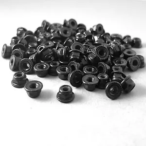 RC 4mm TUERCA EJE BRIDA TUERCAS DE BLOQUEO DENTADAS M4 HEXAGONAL NEGRO 100 un. - Imagen 1 de 4