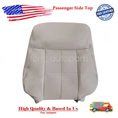 Passenger Top Back PERF Leather Seat Cover Gray For 07-14 Lincoln Navigator New Foto 1 de 4