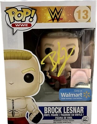 Funko Pop 13 JSA Autenticado Amarillo Firmado Autografiado Brock Lesnar Foto 1 de 4