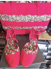 Ruby Shoo Lydia Ankle Strap Sandal Low Heel Flat Occasional Causal & Mijas Bag - Picture 1 of 3