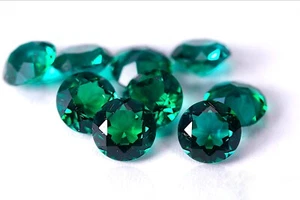 Emerald Gemstone Round Shape Handmade Gemstone AAA+ Quality For Jewelry Making - Picture 1 of 2