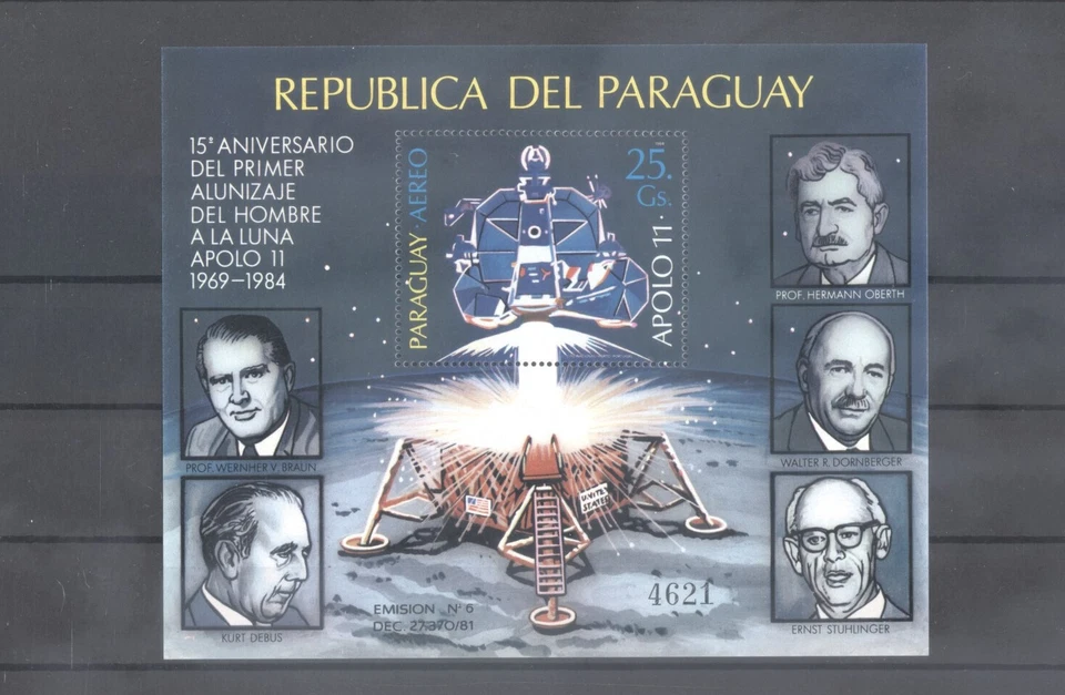 (700865)  Space, Moon. von Braun, Oberth, Germany, Paraguay - Image 1 of 1