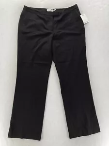 Calvin Klein Suit Dress Pants Women's 14 Black Stretch Relaxed Straight Business - Picture 1 of 12