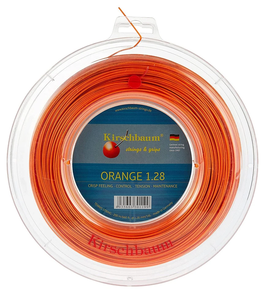 Kirschbaum Super Smash Orange 16L 1.28mm Tennis Strings 200M Reel - Image 1 of 1