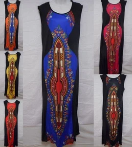 Womens African Traditional Kaftan Dashiki Ethnic Party Attire Dress free size - Picture 1 of 25