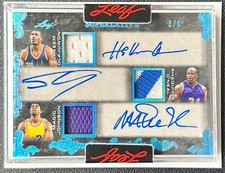 2023 Leaf Superlative Olajuwon O'Neal Magic Rodman Swatches 6 Patch Auto #3/6