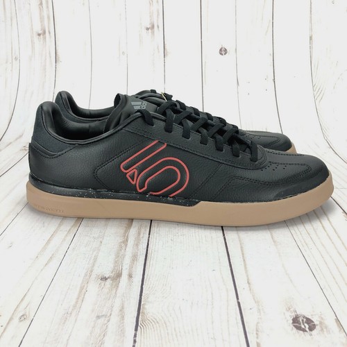 Scarpe da mountain bike piatte Adidas Five Ten Sleuth DLX PU nere gomma rossa taglia a scelta