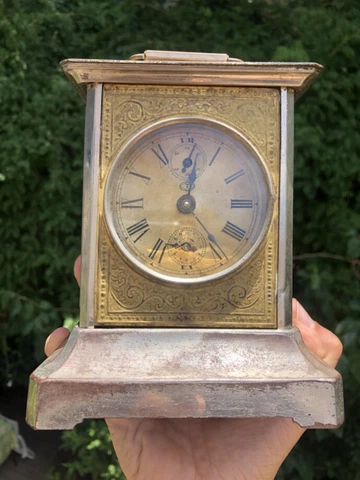 ANTIQUE JUNGHANS STYLE MUSICAL CARRIAGE CLOCK AND MUSIC BOX Cover
