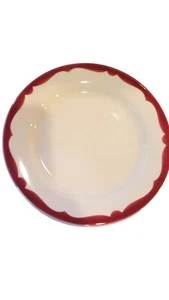 Vintage (4) Buffalo China Crest Plates Red 6 3/8" Dessert Bread Restaurant - Picture 1 of 7