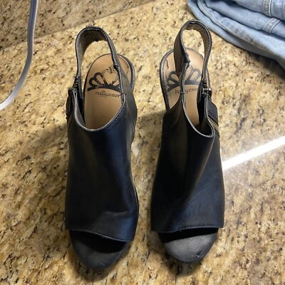 Fergalicious Retro Bootie Womens Size 7 Tan Beige Peep Toe Block Heel by Fergie - Image 1 of 4