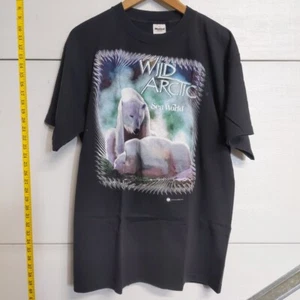 Vintage SeaWorld Shirt Murina Single Stitch Wild Arctic Polar Bear Black USA - Picture 1 of 5