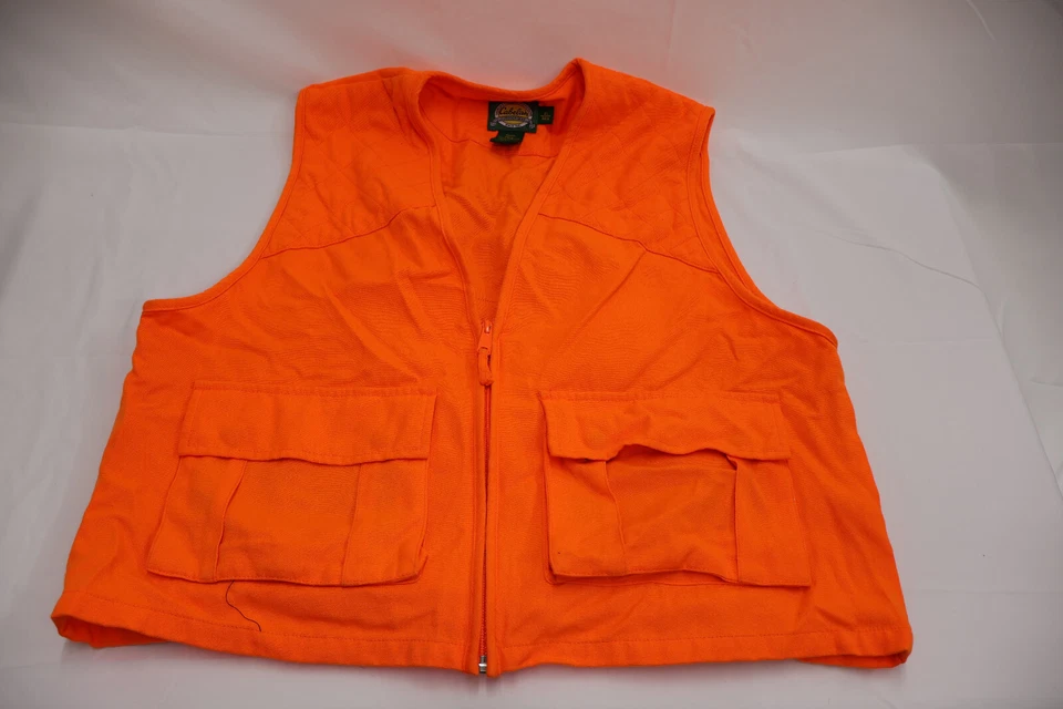 Colete de caça Cabela’s Hi-Vis laranja – Colete de segurança masculino Blaze visibilidade externa - Imagem 1 de 4