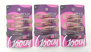 Goody snap clips 6 pcs each pack 76614 Matches hair color clip Lot of 3