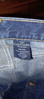 FADED GLORY Mens Jeans 46X30 Straight Leg Denim Jeans - Image 1 of 4