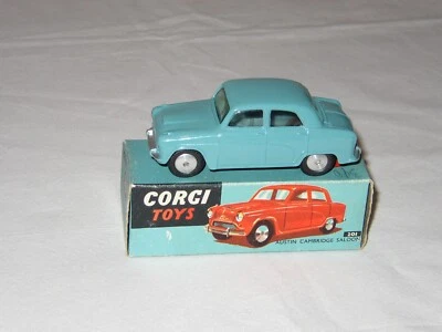 Corgi n. 201 Austin Cambridge Saloon_Flat Hubs_Mint/Near Mint_Mint/Near Orig Box - Immagine 1 di 4