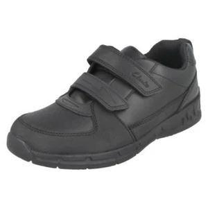 Boys Gloforms By Clarks Double Strap School Shoes 'Maris Fire' - Picture 1 of 10