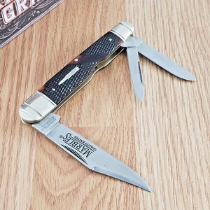 Marbles Large Whittler Pocket Knife Stainless Steel Blades Checkered Bone Handle - Picture 1 of 15