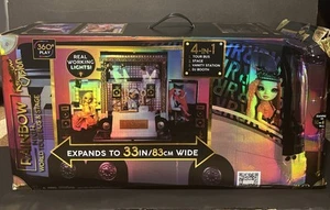 Rainbow High Rainbow Vision World Tour Bus & Stage. 4-in-1 Light-Up Play Deluxe - Picture 1 of 6