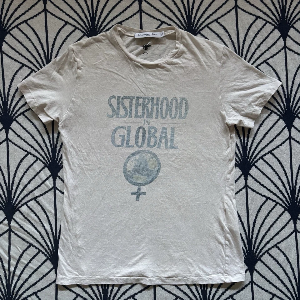 Футболка Christian Dior F/W 2019 Runway Sisterhood Is Global феминистская льняная смесь - Изображение 1 из 4