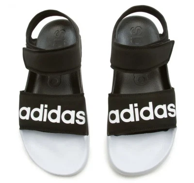Sandalias de playa atléticas Adidas F35416 Lite Adilette para hombre talla 10 negras/blancas Foto 1 de 4