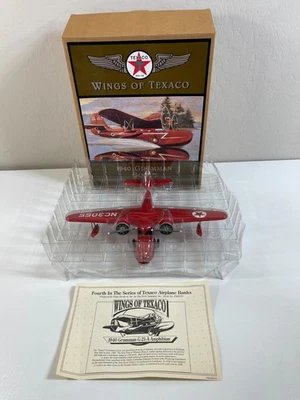 Vintage 1996 Wings of Texaco 1940 Gruman Goose 4th in Series Coin Bank NIOB - Image 1 of 4