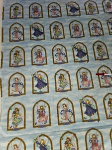 Angels Beside Me von Ingrid Quilt Stoff blau Erlanger Gruppe 42" x 70" 2 Yards - Bild 1 von 10