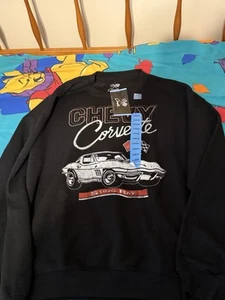 BNWT GM CHEVROLET CORVETTE STING RAY CREW NECK SWEATSHIRT LARGE - Picture 1 of 3