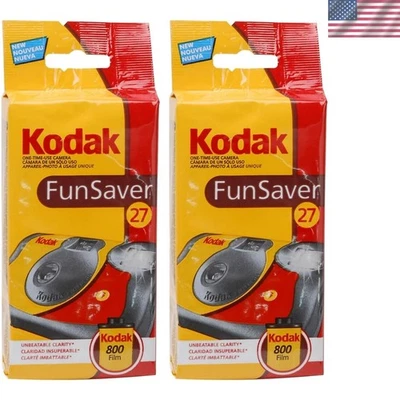Funsaver 2-Pack Single Use Cameras with Built-in Flash for Vibrant 35mm Photos - Image 1 of 3