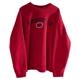 Aeropostale Herren Sweatshirt mit Rundhalsausschnitt Größe Large, rot, "Aeropostale 87", Y2K Ära - Bild 1 von 11