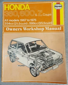 Haynes 1967-1975 Honda 360 600 Z Coupe Owners Workshop Manual Service Shop #138 - Bild 1 von 24
