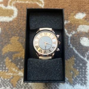 Kesarris Ladies Quartz Rose Gold Watch #KS-9005 - Silver Core - Picture 1 of 7