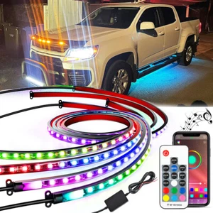 Tira de luz LED dinámica RGB bajo brillo 6 piezas para Chevy Silverado 1500 2500 3500 - Imagen 1 de 11