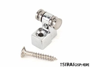 *NEU Roller Saitenbaumhalter & Schraube für E-Gitarre Strat Tele Chrom - Bild 1 von 1