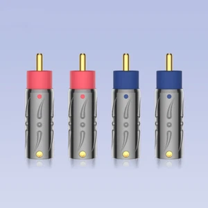4pcs Viborg VR105G Pure Copper Gold Plated RCA Plug Hi-Fi Audio Cable Connector - Picture 1 of 9