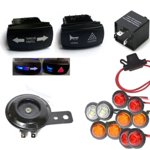 Interruptor basculante horizontal LED intermitente bocina kit para Polaris RZR Ranger General - Imagen 1 de 10