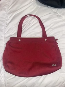 Lacoste Women's Purse Pink Vintage Double Handle Satchel 12.5x9x5.5” EUC - Picture 1 of 6