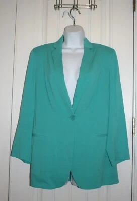Blazer Missoni vintage para mujer de un solo pecho verde azulado talla 8/10 Foto 1 de 4