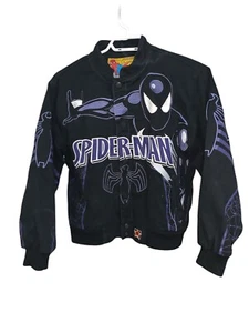 Jeff Hamilton Spider-Man Youth Jacket Size 9-10 Large Black Suit Marvel 2011 - Picture 1 of 9