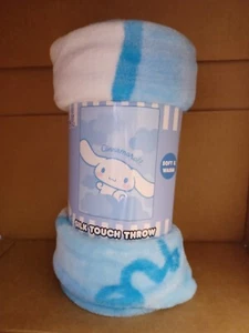 Sanrio Cinnamoroll Silk Touch Baby Kid Fleece Throw Blanket 46" x 50" Blue NEW - Picture 1 of 2