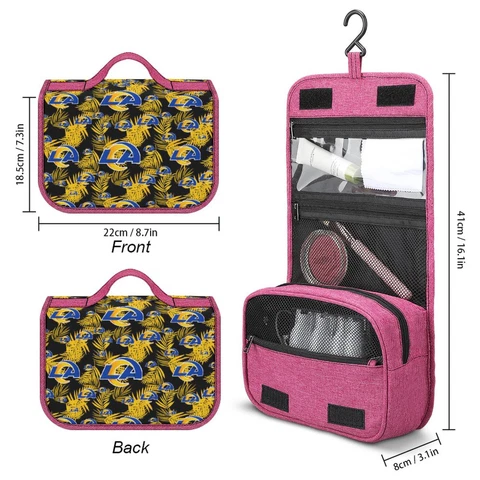 St. Louis Rams Toiletry Bags Cosmetic Bag Hanging Organizer Storage Case Cover