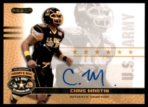 2010 Razor Army All-American Bowl Autographs #CM2 Chris Martin/169