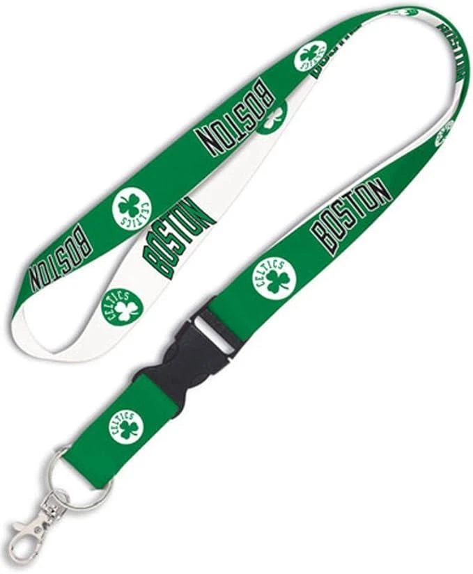 Boston Celtics Lanyard with Detachable Buckle [NEW] NBA Key Chain Id Holder - Image 1 of 1