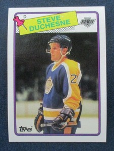 STEVE DUCHESNE Los Angeles KINGS 1988-89 TOPPS HOCKEY CARD #182