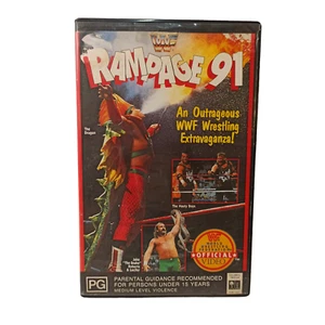 WWF Rampage 91 WWF (VHS 1991) World Wrestling Federation WWE Titan Sports - Picture 1 of 11