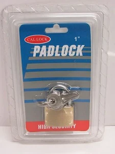 NOS! CAL LOCK 1" MESSING MINI-VORHÄNGESCHLOSS, #1100 - Bild 1 von 2